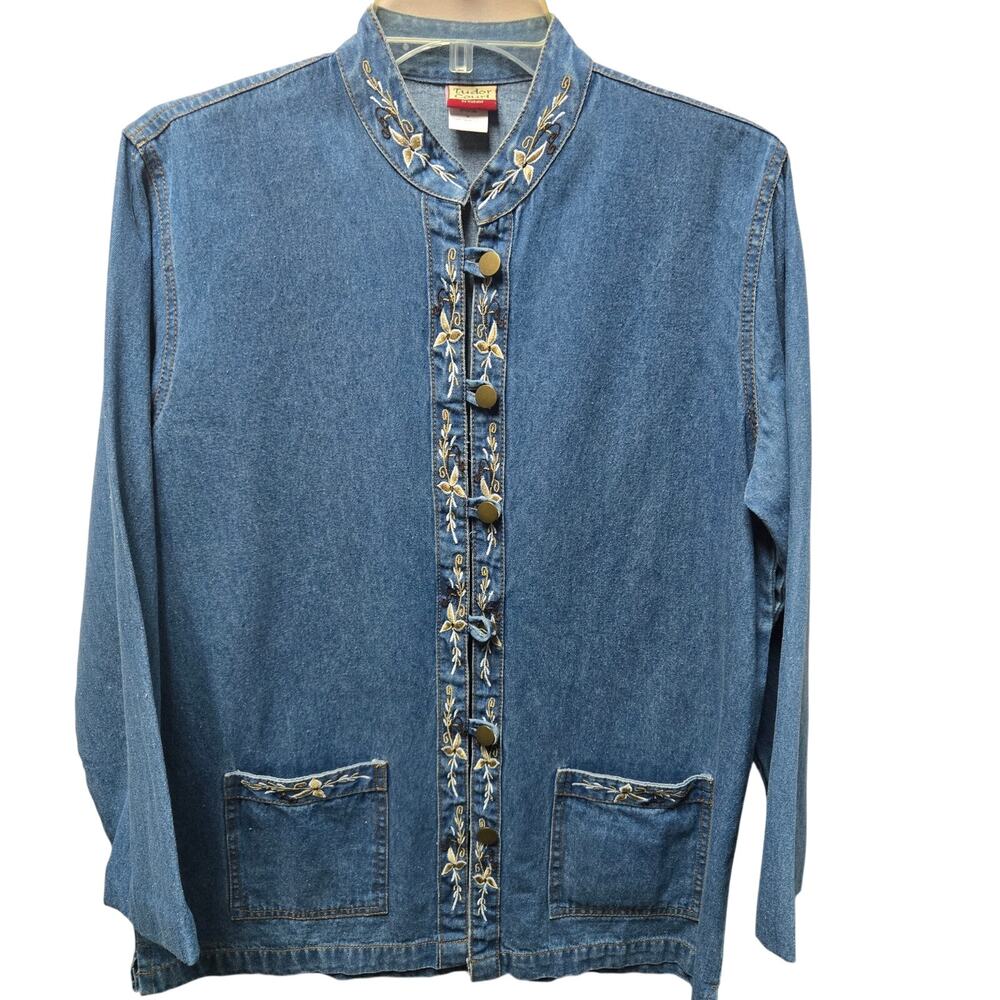 Tudor Court by Haband Vintage 80s Denim Jacket Womens Medium
